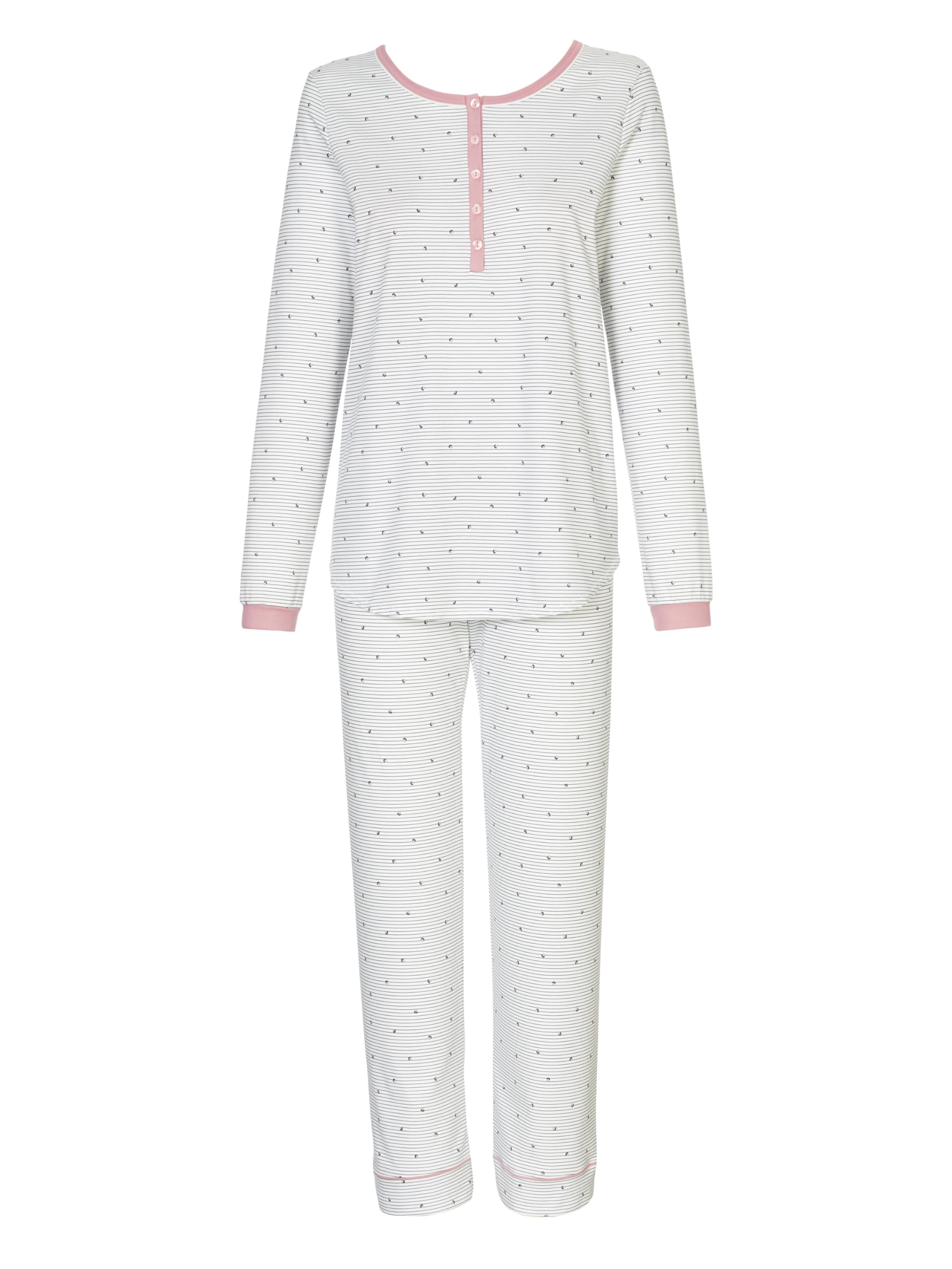 Calida Pyjama Manches Longues boutonné Sweet Dreams 100% Coton Interlock