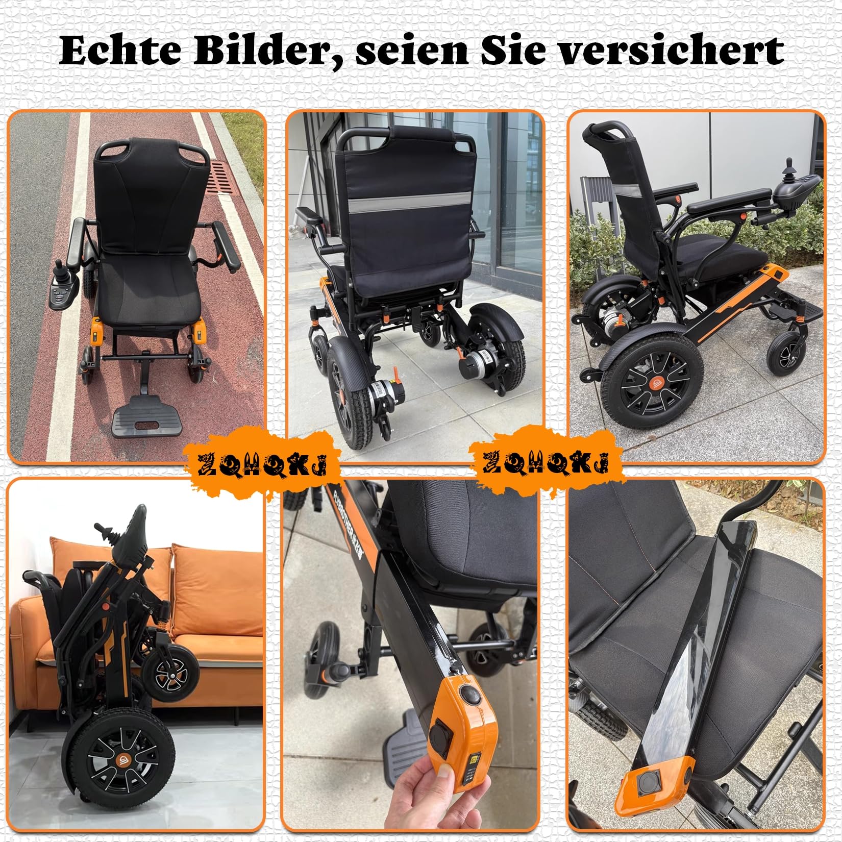 Elektryczny wózek inwalidzki, składany, lekki, zasięg 20 ~ 30 km, podwójna bateria, silnik 500 W, aluminiowa rama, szerokość poręczy 52 cm, do 150 kg, dopuszczony do ruchu lotniczego dla