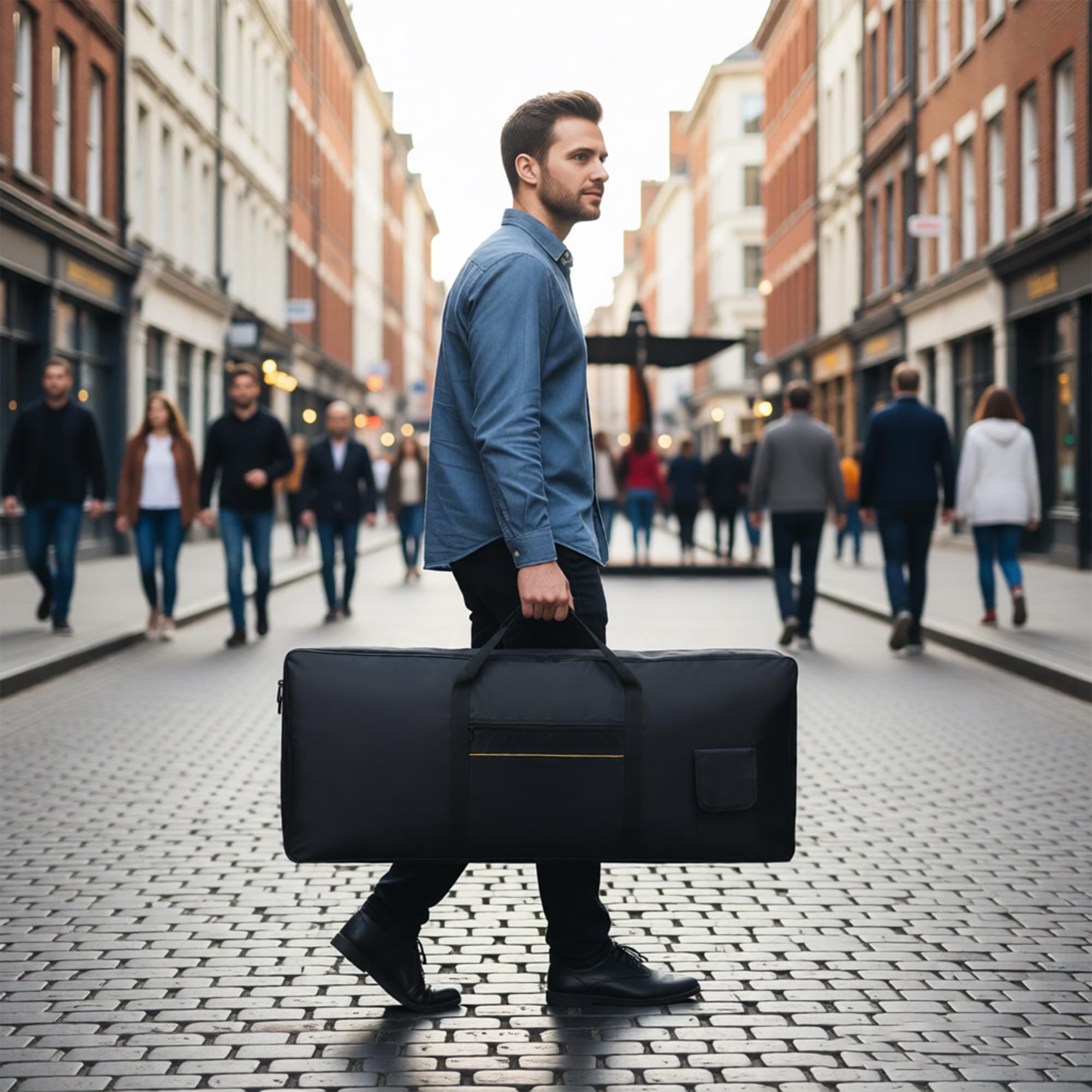 Oxford Cloth Przenośna 88-Klawiatura Pianino Elektryczne Wyściełane Etui, Przenośne Elektroniczne Organy Wodoodporna Torba Anty Shock, Instrument Piano Ochronna