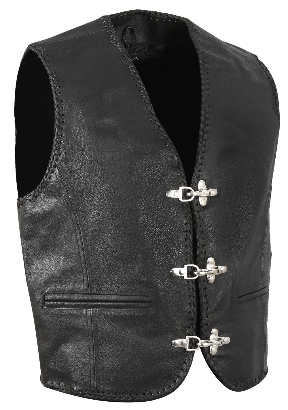 LEDERWESTE LEDER WESTE KUTTE MOTORRAD BIKER Vest CHOPPER ROCKER LW26