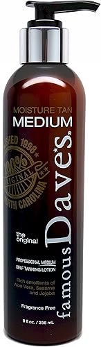 Autobronceador de Dave Self Bronceado sin sol con testimonios para todos los tipos de piel, ligera, justa, media. Fabricado en USA desde hace más de
