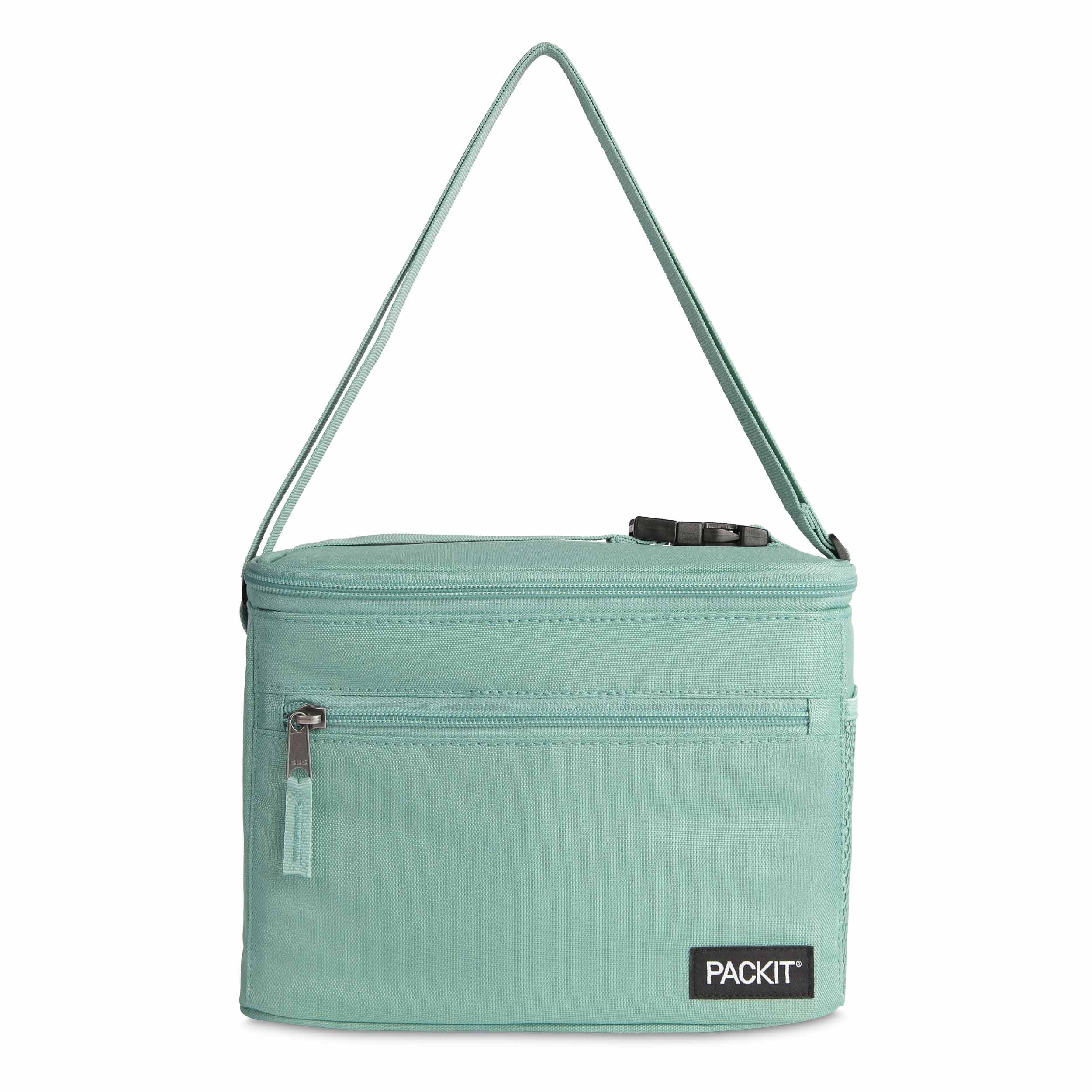 PackItยฎ Freezable Essential Cooler, Sage, Built with ECOFREEZE Technology, Fully Freezable, Collapsible, Reusable, With Removable Crossbody Strap, Top Clip Handle, Designed for Fresh Office