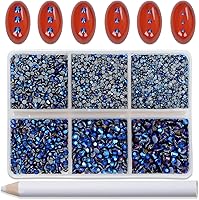 Vista 66 de Bymitel Hotfix - Gemas redondas de diamantes de imitación de cristal para manualidades, mezcla de 6 tamaños con kit de lápiz de cera, negro