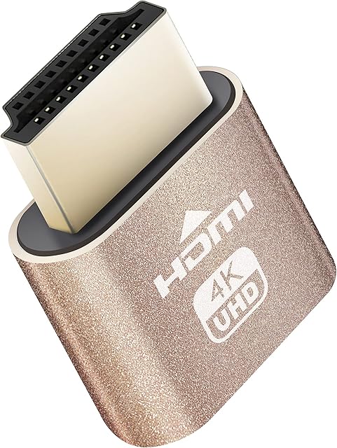 EZDIY-FAB HDMI Dummy Plug,Headless Ghost, Display Emulator, Supports 4K 3840x2160 60Hz-1Pack