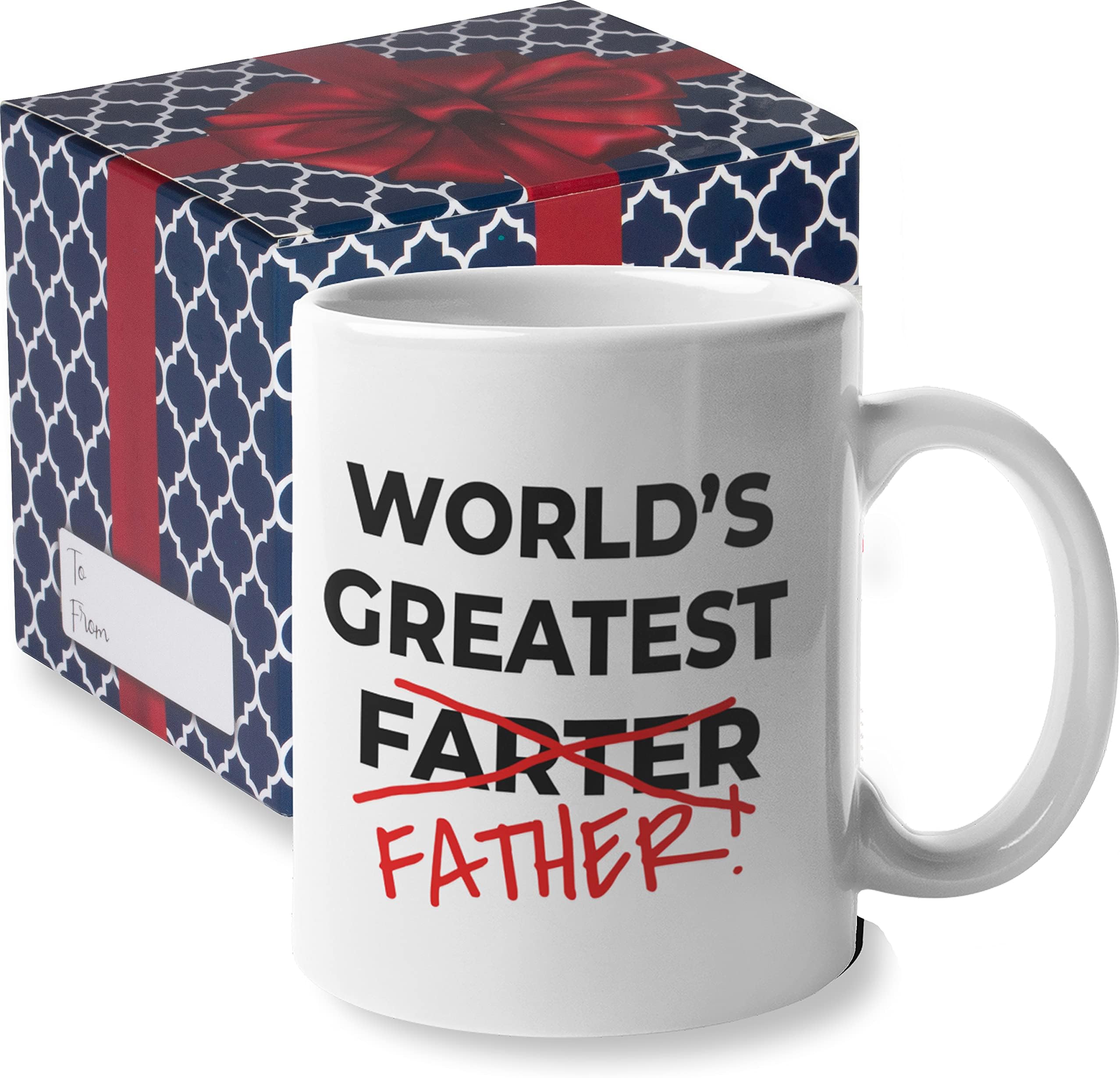 World's Greatest Farter Funny Fathers Day Mugs by Find Funny Gift Ideas | Best Farter Ever Coffee Cup - Funny Fathers Day Mugs from Son Daughter Kids | Cool Christmas Presents Fun Birthday Gag Gifts