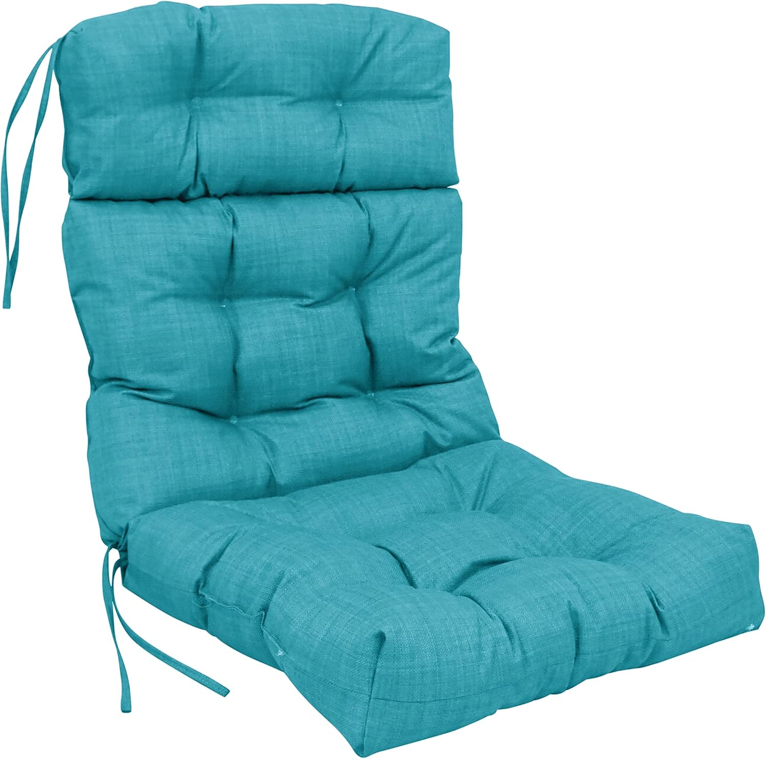 Blazing Needles Outdoor Three-Section Tufted Seat/Back Chair Cushion, 18" x 38", Paprika, 1 Count