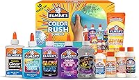 Elmer's Color Rush Slime Kit: 10-Piece Color-Changing, Glow-in-Dark, Butter Slime Maker - Safe Kids Activity & Party Fun