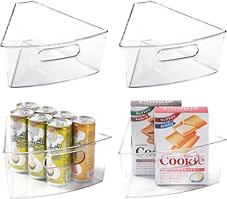 Sponsored Ad - Leeden Lazy Susan Cabinet Organizer with Handle, 10.2"x 9.4"x4" BPA Free Durable Plastic Transparent Kitche...