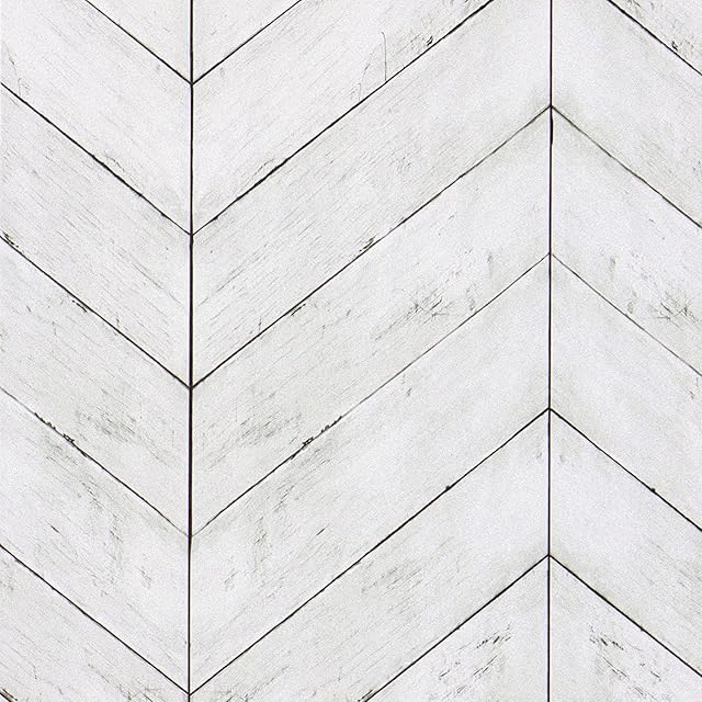 CiCiwind Peel and Stick Wallpaper Grey Wall Paper for Bedroom Waterproof Contact Paper Self Adhesive Wallpaper Black and White Wallpaper 42.7x200CM Vinyl Wrap Herringbone for Living Room Bathroom