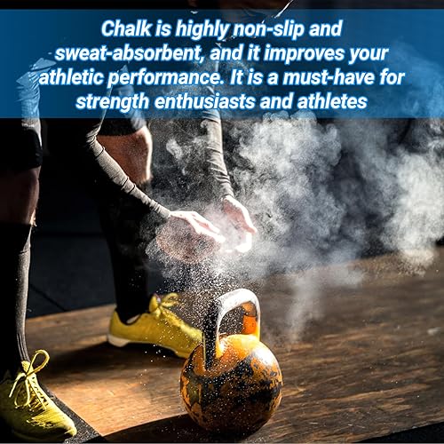 Miniatura 6 de Gym Chalk - Tiza suelta de 4.2 onzas de carbonato de magnesio en polvo de tiza para escalada, para roca, levantamiento de pesas, gimnasia, agarre