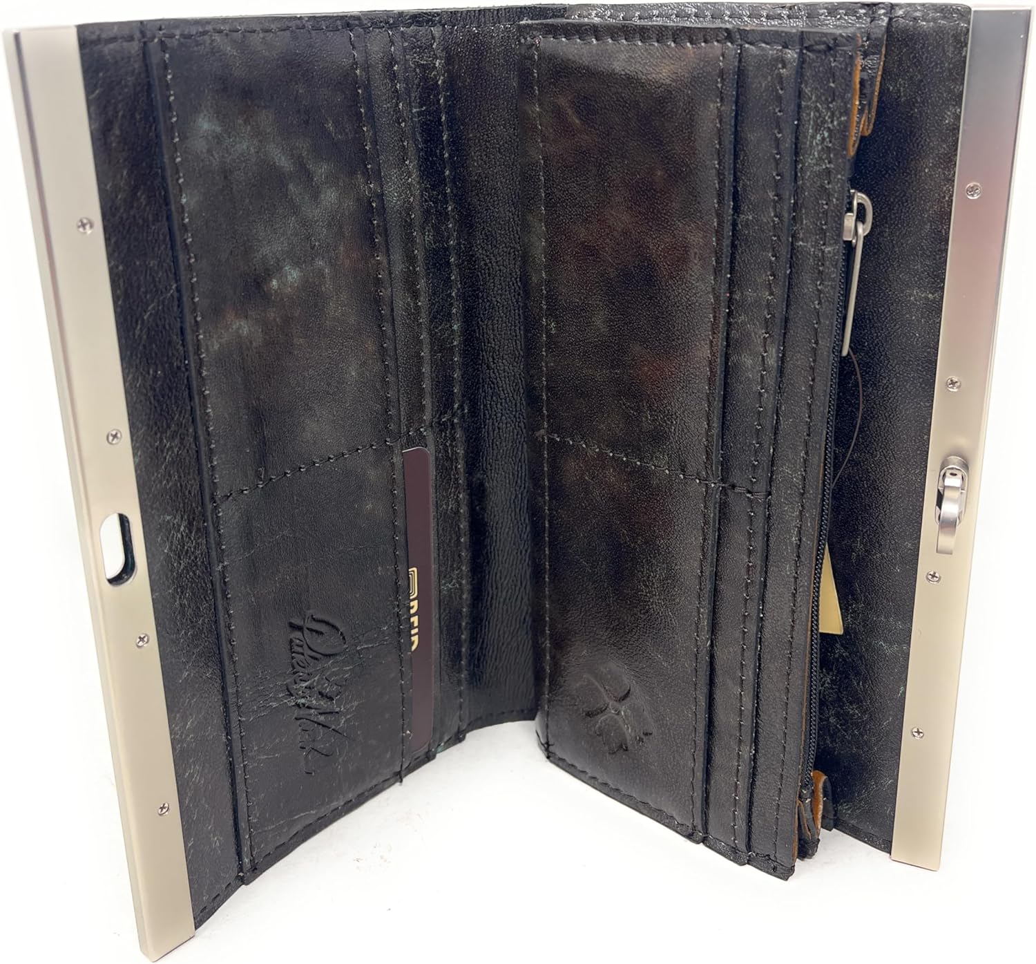 Patricia Nash Tooled Leather Cauchy Clutch Wallet, Turquoise