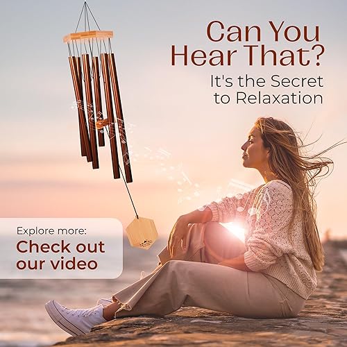 Miniatura 7 de UpBlend - Carillón de viento de tono profundo Condolencias al aire libre y regalo conmemorativo por la pérdida de un ser querido, campanillas de