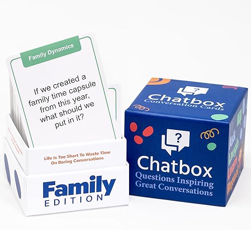 Chatbox 200 tarjetas de inicio de conversación, juegos familiares para niños y adultos, divertidos juegos de viaje, juego de cartas para fiesta,