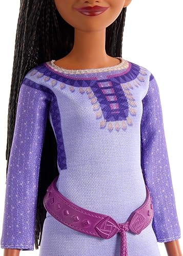 Miniatura 5 de Mattel Disney Wish Asha of Rosas - Muñeca de moda posable con cabello natural, incluye ropa, zapatos y accesorios extraíbles