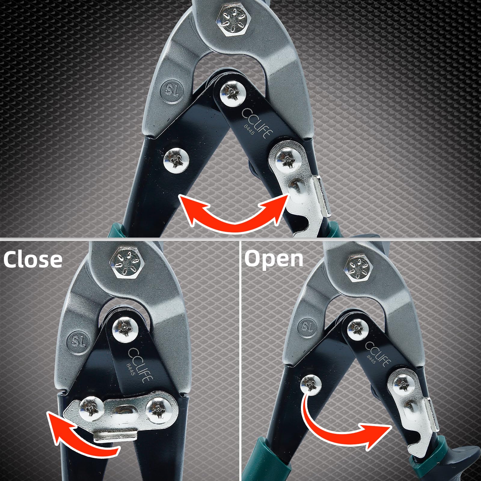 CCLIFE Cesoia per Lamiera CR-MO Aviation Snips Taglio Dritto Sinistro e Destro 80mm 2mm