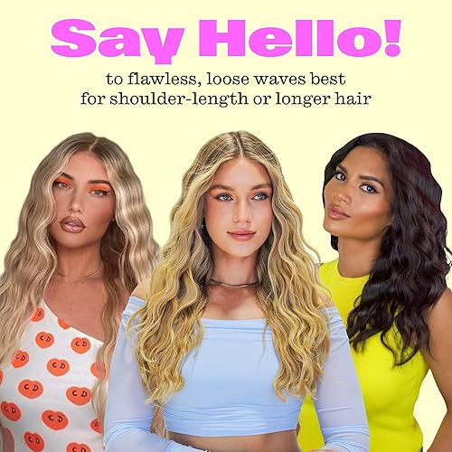 Miniatura 4 de Trademark Beauty Babe Waves - rizador de pelo de 3 barriles rizador de cabello de 125 pulgadas de temperatura ajustable ondulador de playa perfecto