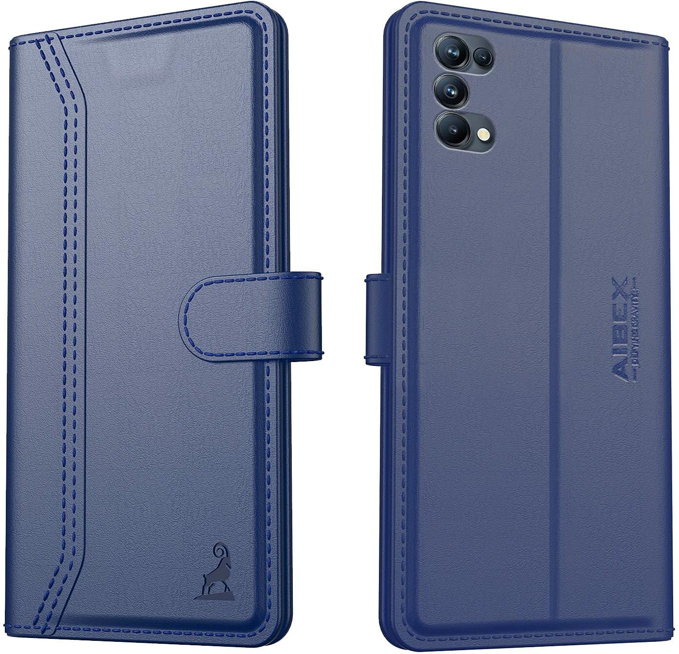 AIBEX ® Oppo A74 5G Flip Cover Leather Finish | Inside TPU with Card Pockets | Wallet Stand | Complete Protection Flip Case Blue (B09H7DBF99) Amazon Price History, Amazon Price Tracker