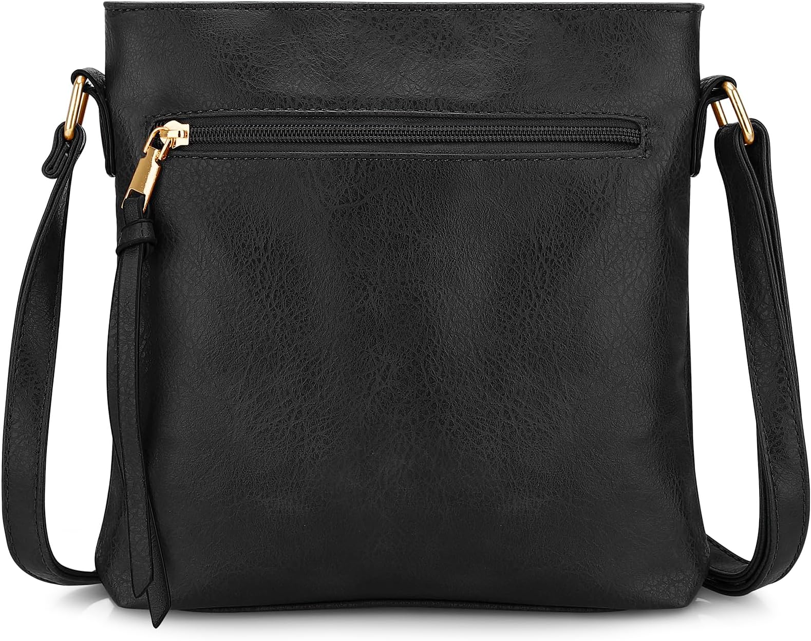 dobsechs Soft PU Leather Crossbody Bags for Women, Cross Body Bag with Multiple Pockets, Adjustable Strap, Perfect for Daily Use, Pu A270-black