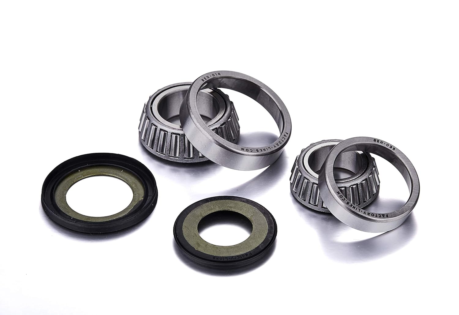 [Factory Links] Steering Stem Rebuild Kit for Kawasaki KDX, KLX, Suzuki DR, GS, VL and Yamaha MT, FZ - for Exact Fitment Check Description