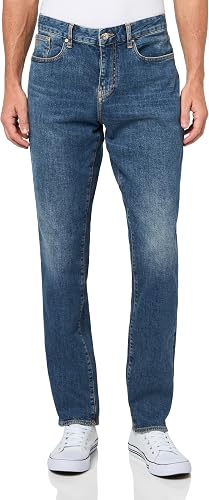 Armani Exchange Men's J14 Slim Stretch Cotton Denim Jeans, Light Blue Denim, 40W
