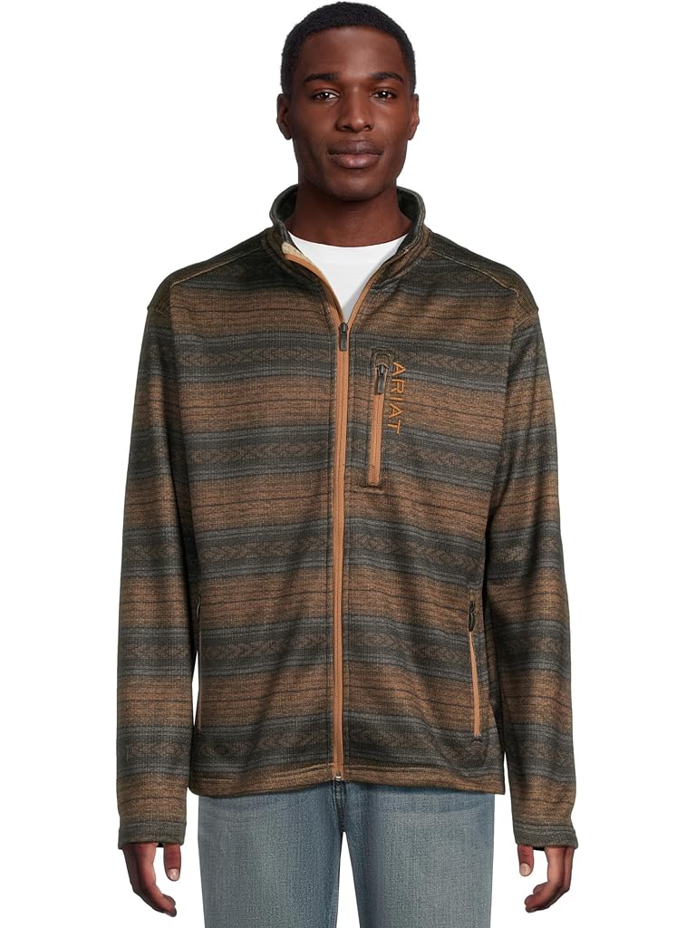 Brown Ariat Caldwell Full Zip Sweater