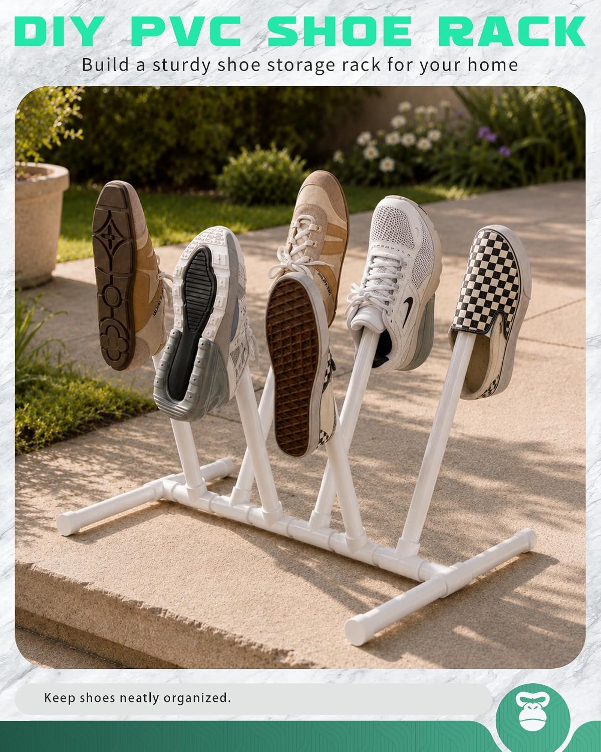DIY Shoe Drying Rack from PVC Pipe