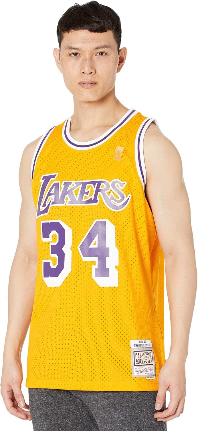 Mitchell & Ness Los Angeles Lakers Shaquille O'Neal '96-'97 #34 Swingman Jersey Yellow