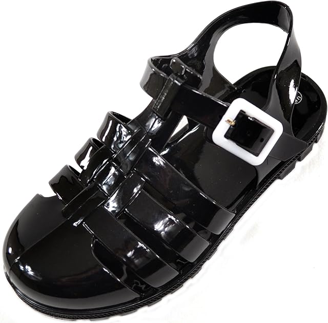 Absolute Footwear Childrens/Kids/Girls Summer/Garden/Beach/Holiday Jelly Shoes/Sandals - Black - Infant 5 UK