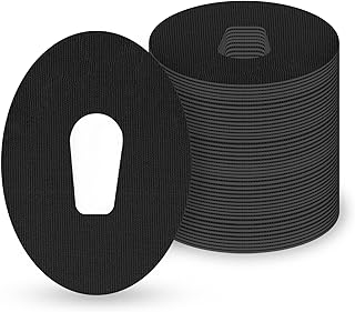 CGM Patches for Dexcom G6 (25-Pack), Sweat-Resistant Waterproof Breathable Skin-Friendly Latex Free Adhesive Patches, Durable Pre-Cut CGM G6 Sensor Patches (Black)