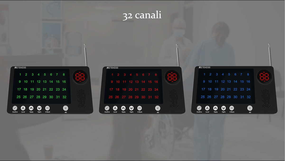 Sistema Allarme Retekess TH103 - Impermeabile IP54, Pulsante SOS, Per Anziani E Pazienti - Foto 8