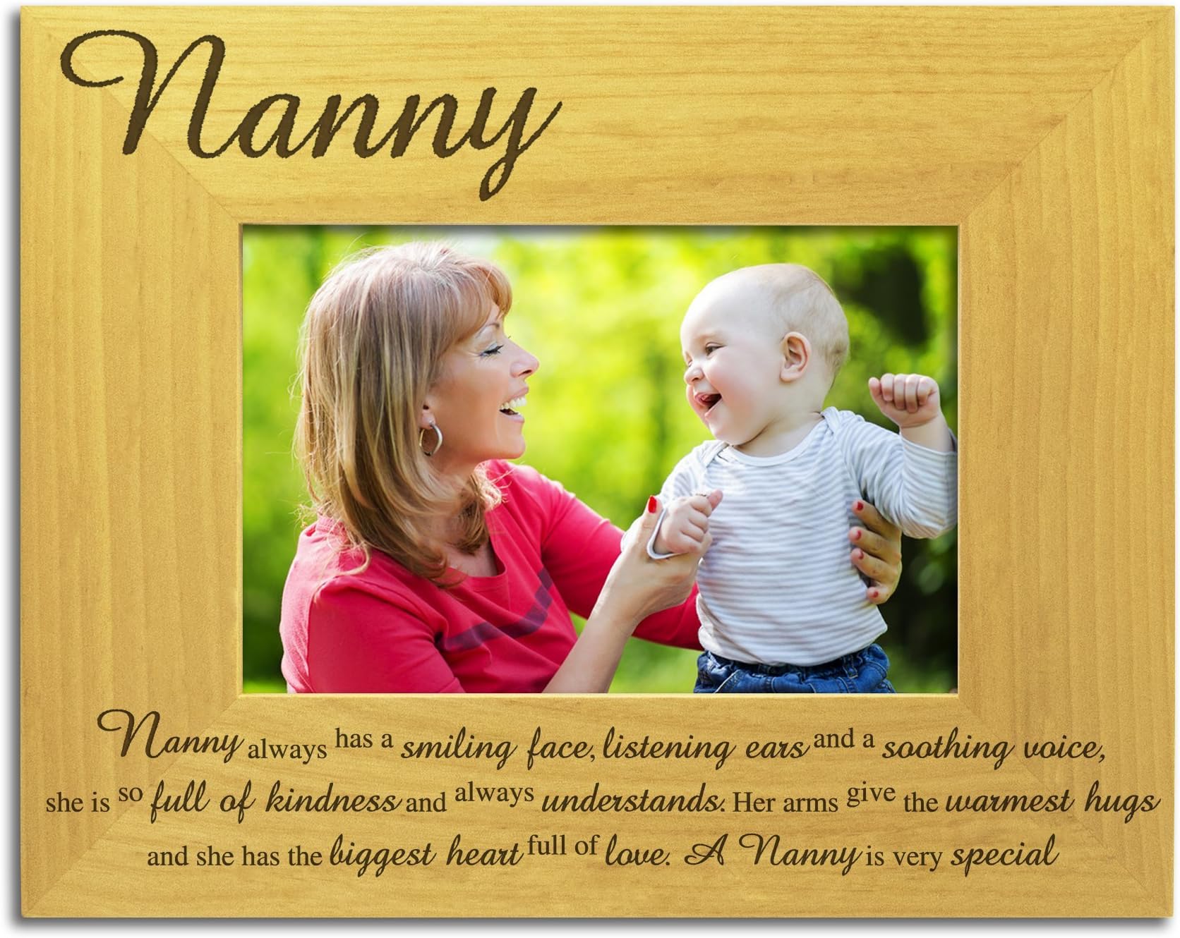 Nanny Photo Frame, Stunning Engraved Solid Wood, Nanny Frame, Nanny Gift, Gift for Nanny Nan, Nanny Nan Birthday, Nanny Nan Present,