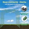 LATERN 6Pcs Greenhouse Hoops for Raised Beds, Adjustable Garden Plant Grow Tunnel Hoop Frame, 24Pcs Hoop Pipes with 18Pcs Connect Tubes, 18Pcs Clamps - for Plastic Film Shade Cloth Anti-bird Net Cover