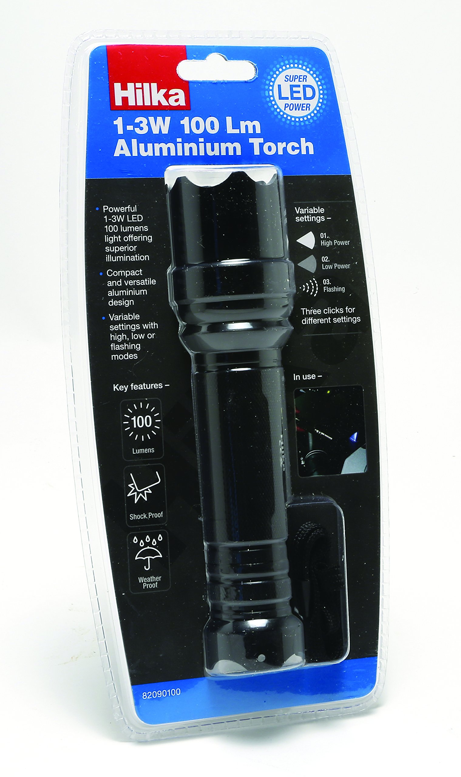 Hilka82090100 1-3w 100L Aluminium Torch