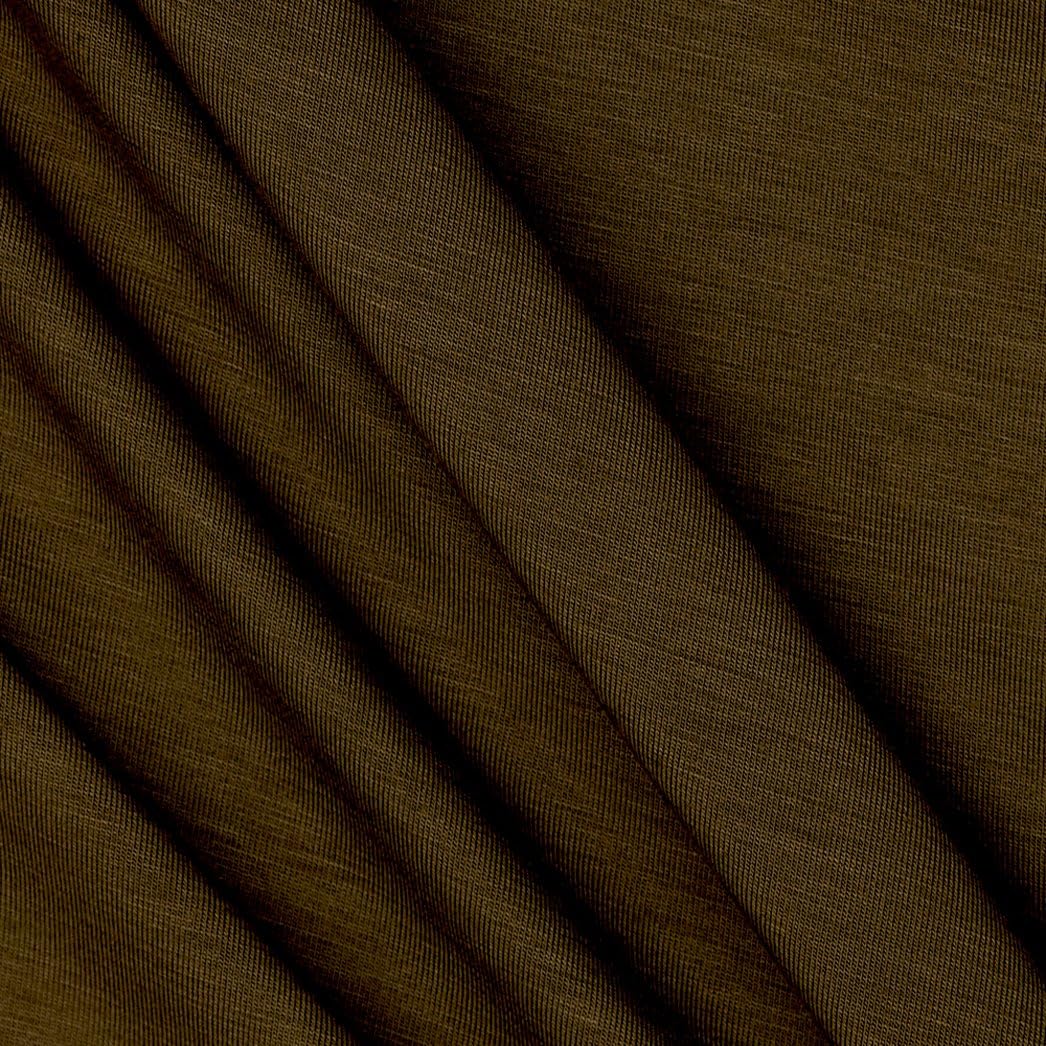 TELIO Stretch Bamboo Rayon Jersey Knit Army Green Fabric by The Yard