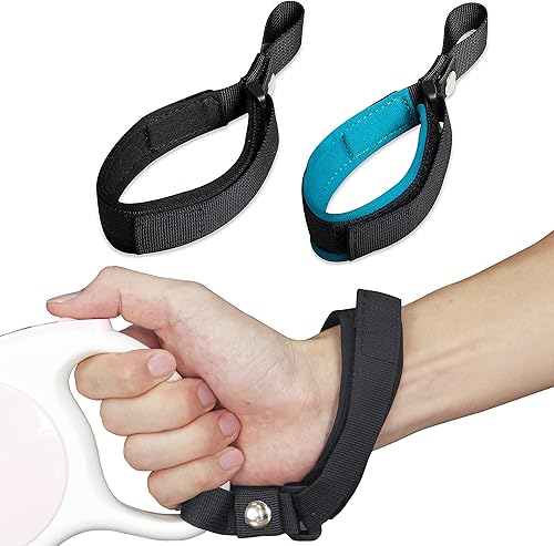 Miniatura 21 de Correa de muñeca retráctil para perro, manos libres, ajustable, azul rey Sapphire Blue,Negro y azul,Ambos negros,Ambos gris,Negro cool,Negro &