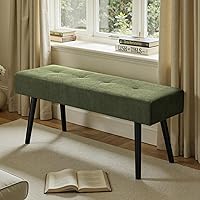 Vista 28 de Banco de entrada, banco beige para dormitorio, moderno extremo otomano de cama, bancos acolchados de pana para sala de estar, vestíbulo, vestíbulo