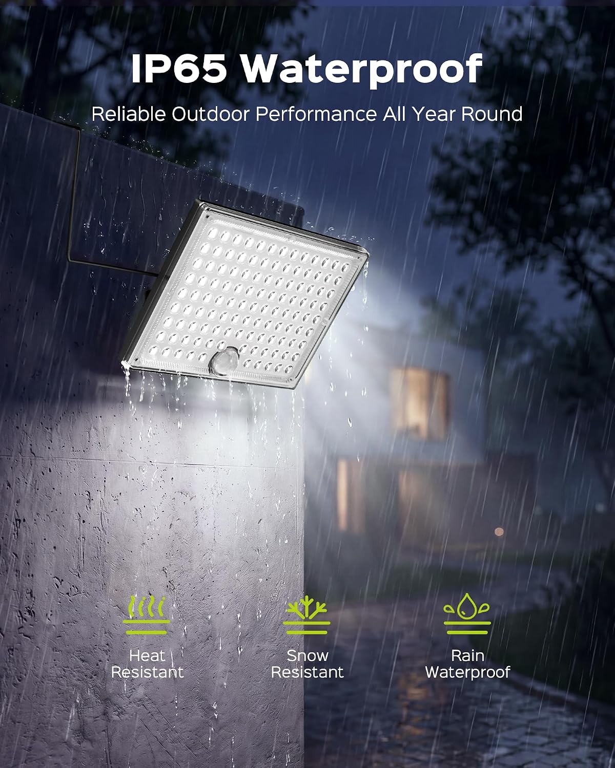 IP65 Waterproof rating for outdoor use