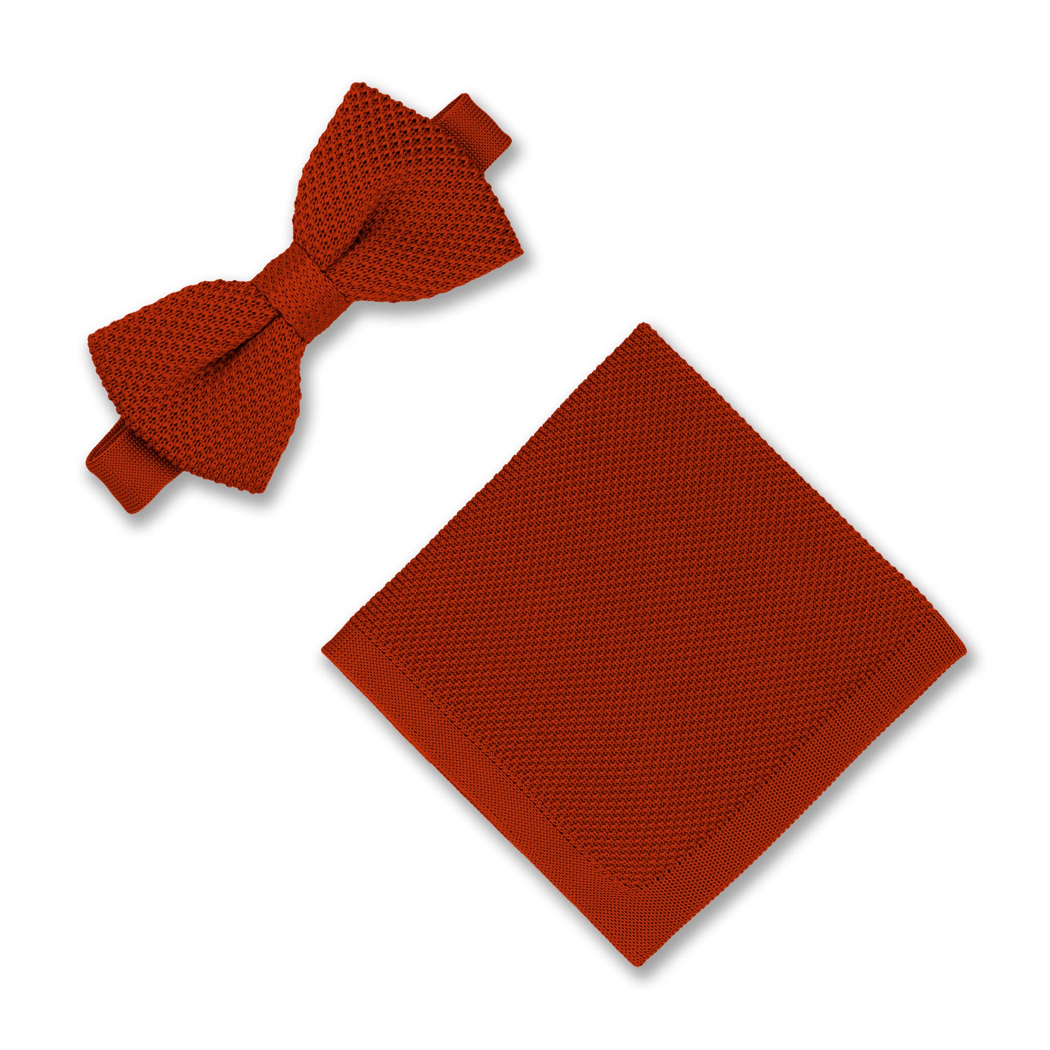 Broni & Bo - Knitted Bow Tie and Pocket Square Set
