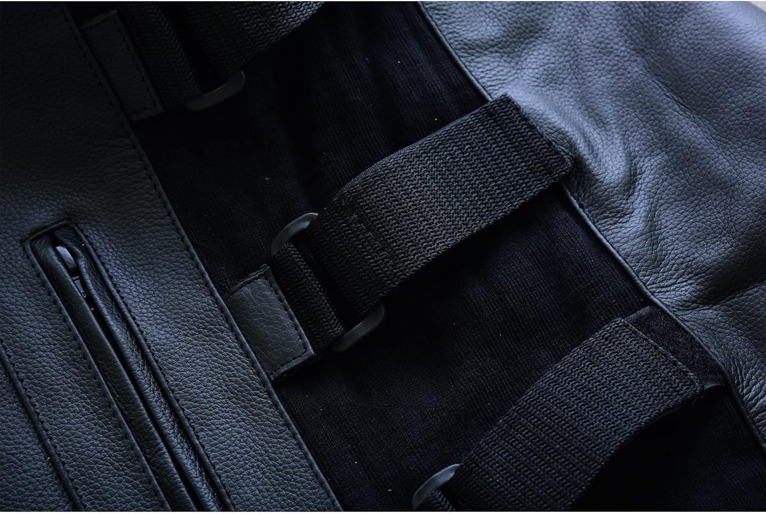 Leatherick Mens Warrior Style Leather Motorcycle Vest for Men with Concealed Carry Pockets - Image 2