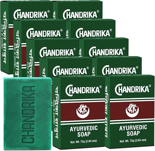 Chandrika Bath and Body Ayurvedic Bar Soap, Pack of 10 - DIRECT FROM CHANDRIKA - AUTHORIZED IMPORTERS AND DISTRIBUTORS. OF ORIGINAL CHANDRIKA LINE