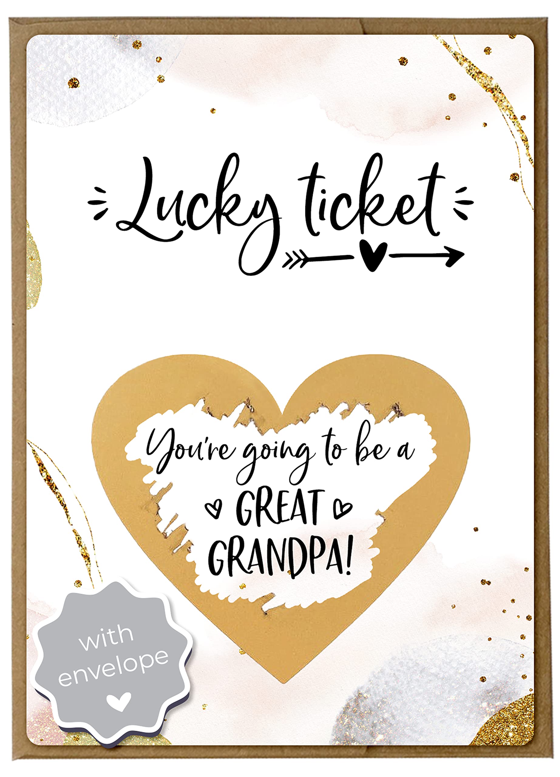 Joli Coon Pregnancy Announcement Scratch Card, Great-Grandpa Reveal