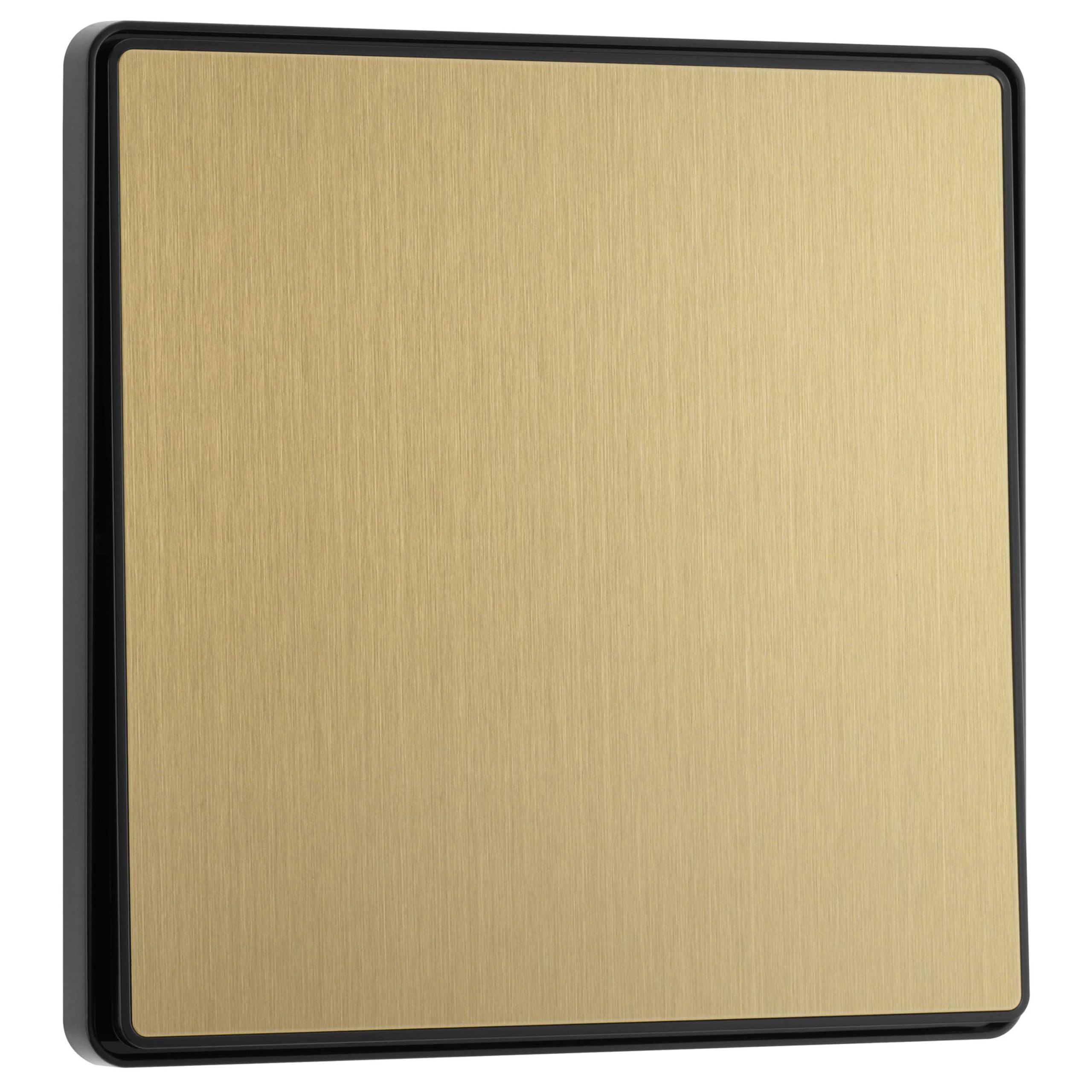 BG Electrical Single Wall Light Switch, 2-Way, Edge-to-Edge Rocker, Screwless Appearance, Round Edges, Evolve, Satin Brass