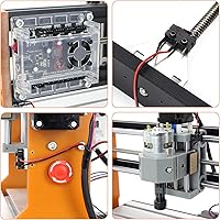 Vista 8 de RATTMMOTOR Upgrade 3018-PRO CNC Wood Router Machine Kit 3 Axis GRBL DIY Mini CNC Engraver Milling Machine+Emergency Stop and Limit Switch for