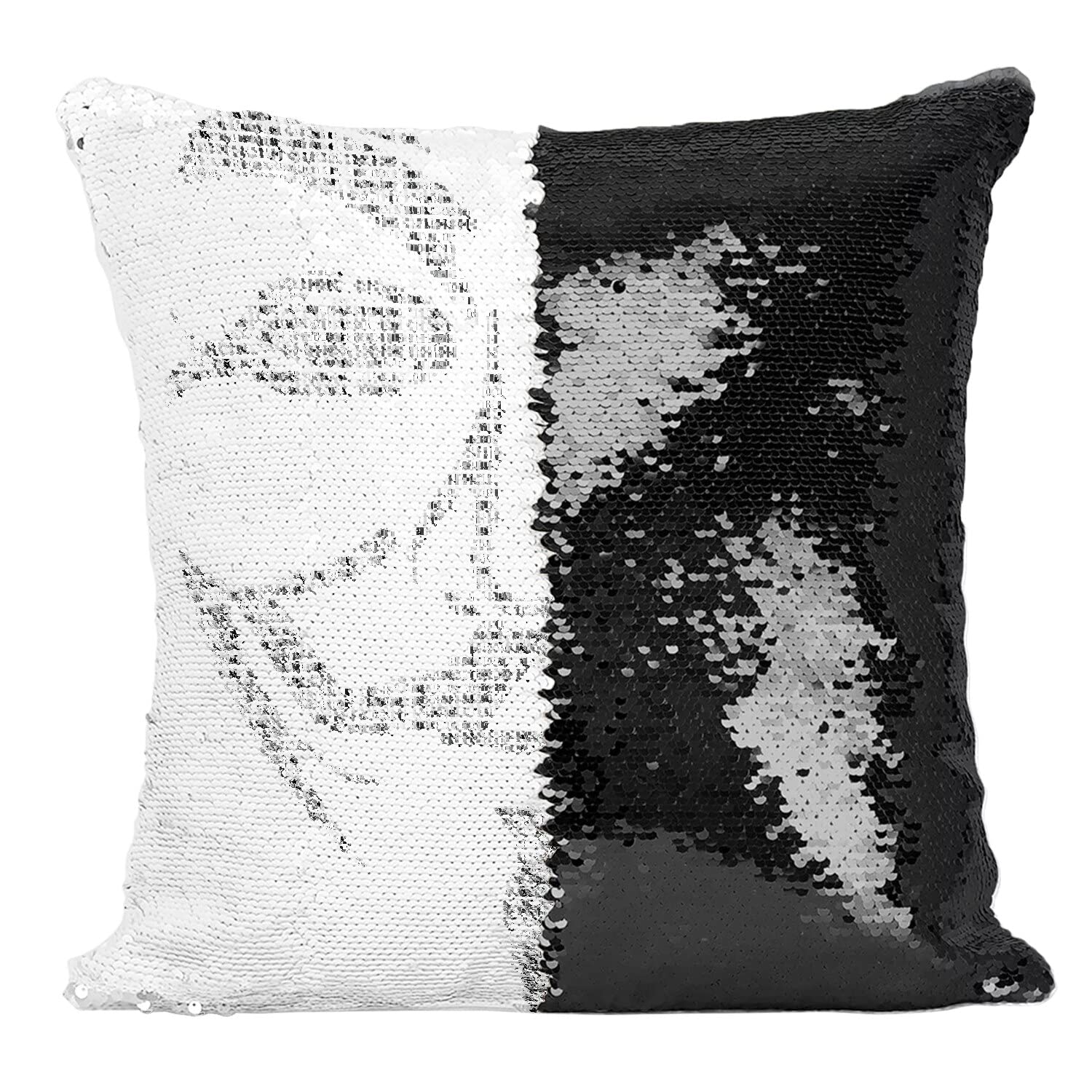 Coussin Anonymous paillettes noir code binaire, cadeau geek idéal