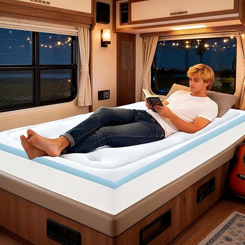 Vista 12 de Hansleep Cubrecolchón individual XL de espuma viscoelástica para dormitorio universitario, cubrecolchón de espuma individual XL, viscosa derivada