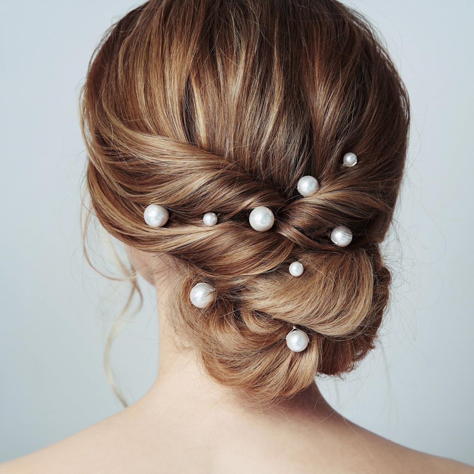 12 PCS Bridal Wedding Hair Pins, Bridal Hair Pearl Crystal Bobby Hairpin Wedding Accessories - Image 4