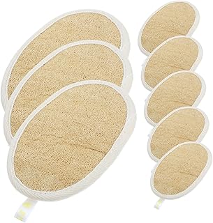 فوميز. 8 قطع قماش تنظيف ليفة اسفنجية لتنظيف الاطباق ومناشف المطبخ اداة تنظيف الليفة الطبيعية متعددة الاغراض لتنظيف الاطباق قماش بيج