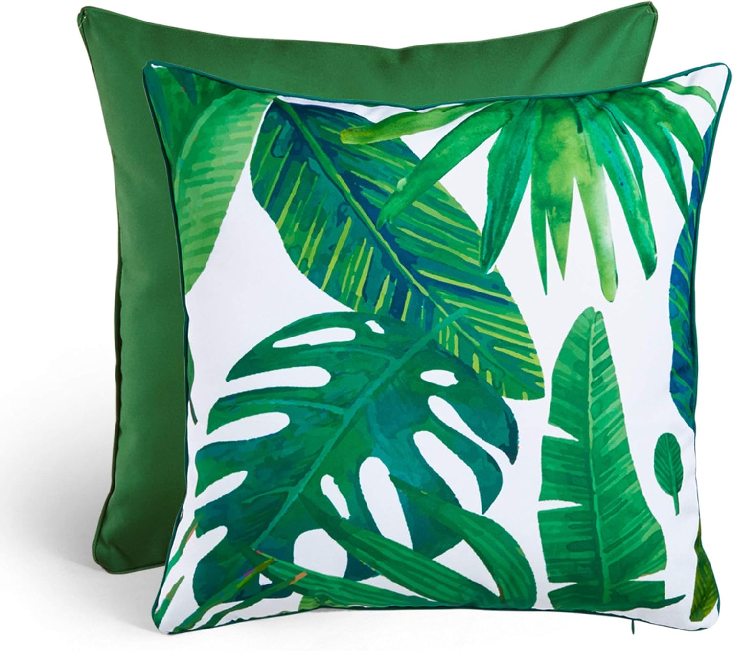 leaf print cushions