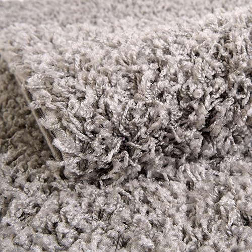 Miniatura 9 de Rugs.com - Alfombra de la colección Über Cozy Solid Shag  Alfombra de pelo largo gris nube de 3 pies 3 pulgadas x 5 pies 3 pulgadas perfecta para