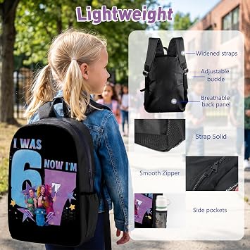 Backpack Kpop School Bag Kids- Brainrot 67 Backpack Students Schoolbag Anime Toddler Rucksack Lightweight High Capacity Travel Funny Cool Neon Book Bags Gift for Primary Boys Girls Teen Children